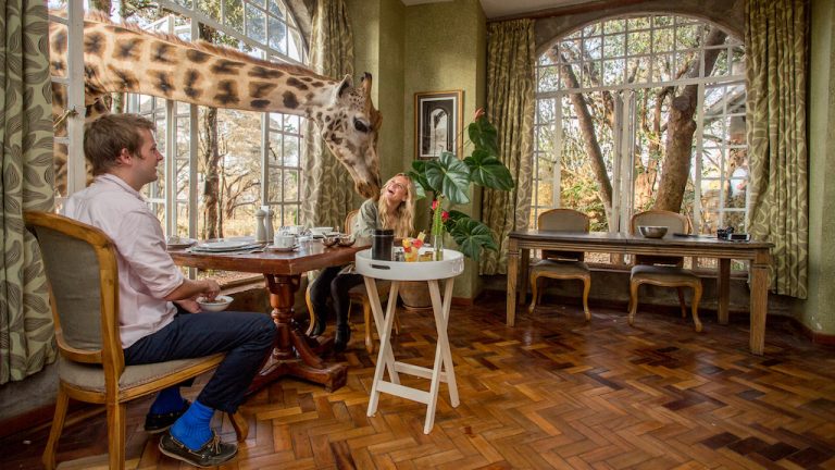 couples breakfast at giraffe manor