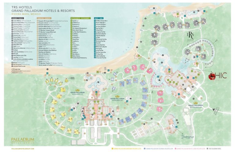 Grand Palladium Riviera Maya resort map