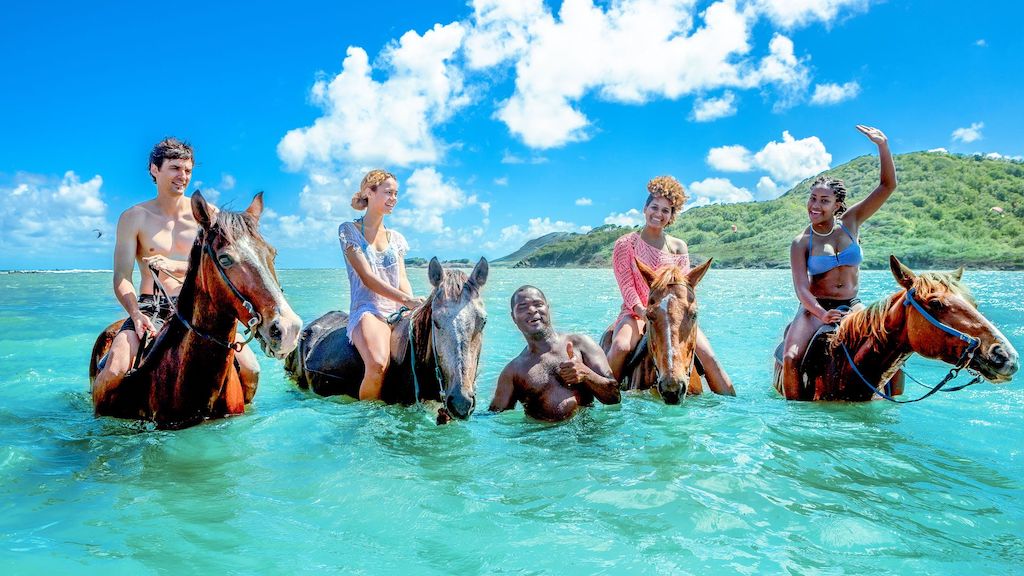Sandals St Lucia horse riding beach
